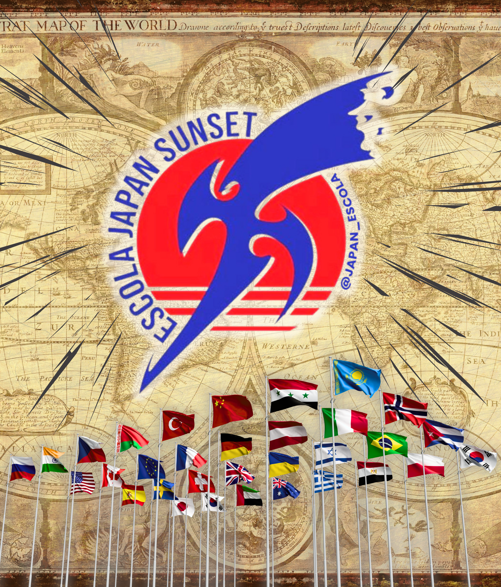 Equipe de senseis da Japan Sunset desenhando caricaturas em mangá em eventos